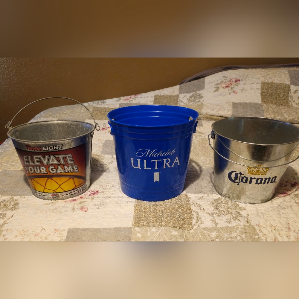 Beer Buckets! Coors Light HTF,Corona Etc